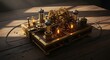 © Suroju - Complex Steampunk Inspired Device Featuring Gears and Glowing Tubes