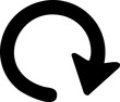 © Zainfh - Simple black circular arrow icon for web or app UI.