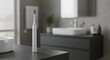 © ySpexZ - Modern electric toothbrush in a minimalist bathroom setting.