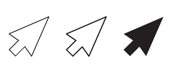 cursor icons set. in different styles isolated on white background.