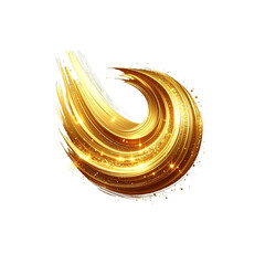 Wall Mural - Golden brush strokes on a white background