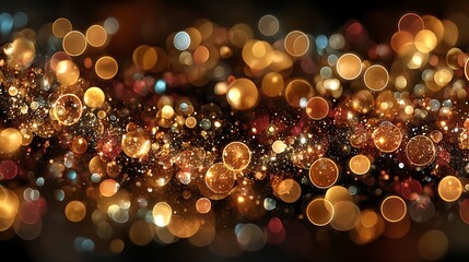 Sparkling golden confetti closeup high resolution picture