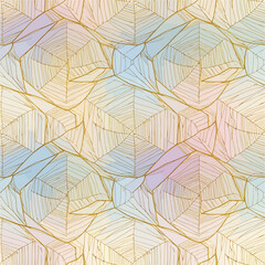 abstract golden line art pattern with watercolor background creating a seamless artistic design, pat