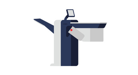 Modern office photocopier in minimalistic style with simple design
