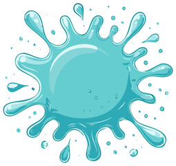 Naklejka na meble Dynamic Turquoise Water Splash with Droplets and Bubbles