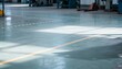 © Generative AI - Factory Floor with Yellow Line Marking: Industrial Safety and Workspace Organization for Manufacturing