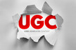 © dizain - UGC (User Generated Content) concept revealed through torn paper, symbolizing authenticity, creativity, and audience engagement in digital marketing and content creation strategies