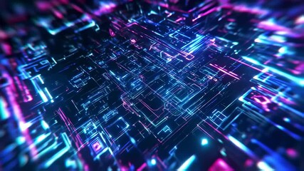 Digital network abstract futuristic data flow