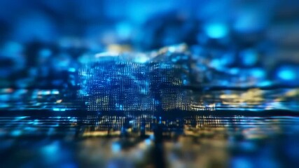 Digital network pulsing with vibrant light
