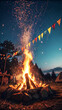 © MORSHED96 - burning campfire in the night