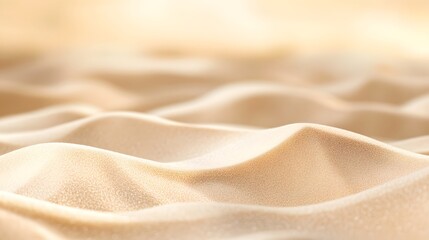 Soft, undulating waves of a pale beige fabric, subtly textured and lit by a gentle, diffused light.
