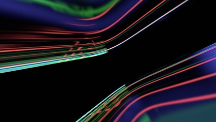 Wall Mural - Abstract futuristic design, dark background, 3d render