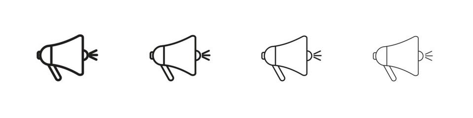 Naklejka na meble Loud Speaker icons illustrations collection on white background. Pixel perfect vector graphics