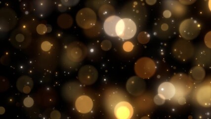 Wall Mural - black gold christmas invitation card background snow flakes animation
