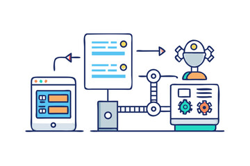 Automation process with smartphone, document, and robot