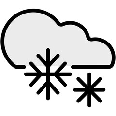 Wall Mural - winter filled line icon