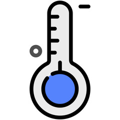 Wall Mural - cold temperature filled line icon