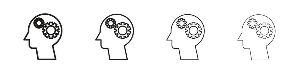 Wall Mural - Thinking icon vector graphics. black style vector icons