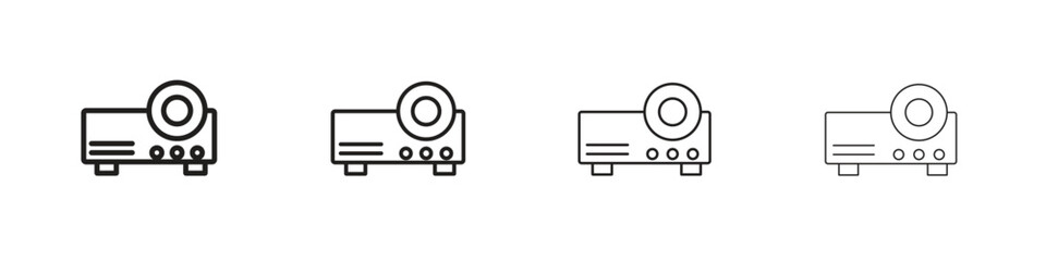 Wall Mural - Projector icon vector graphics. black style vector icons