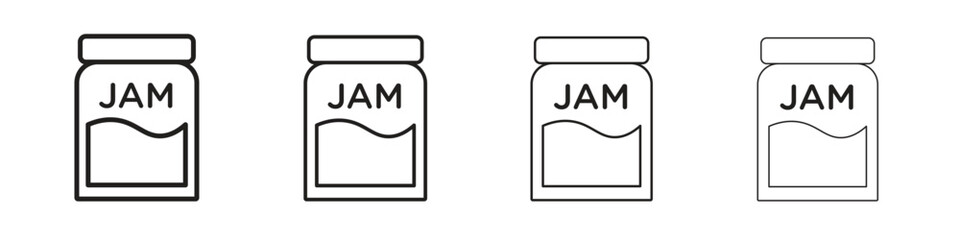 Wall Mural - Jam icon vector graphics. black style vector icons