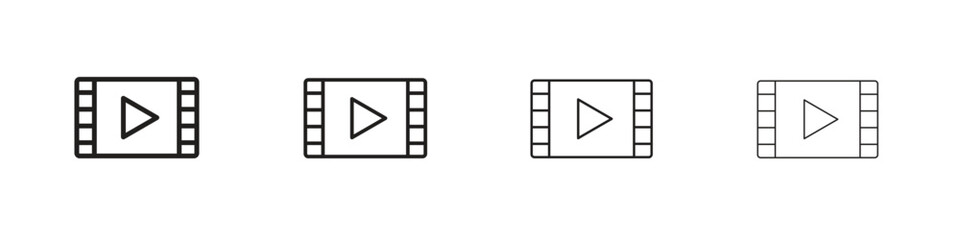 Wall Mural - Film icon vector graphics. black style vector icons
