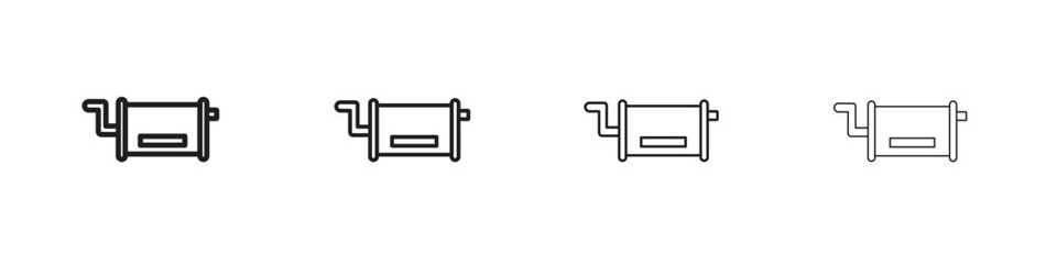 Wall Mural - Exhaust pipe icon vector graphics. black style vector icons