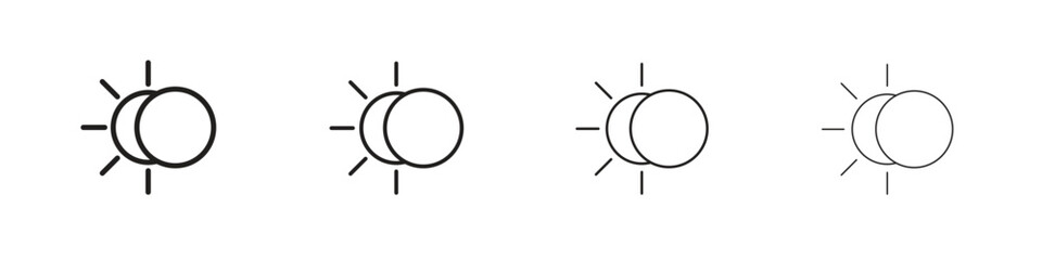 Wall Mural - Eclipse icon vector graphics. black style vector icons