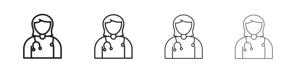 Wall Mural - Doctor icon vector graphics. black style vector icons