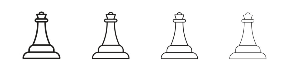 Wall Mural - Chess queen icon vector graphics. black style vector icons