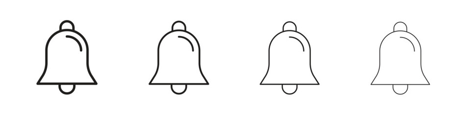 Wall Mural - Bell icon vector graphics. black style vector icons