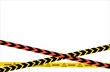 © hana - Various Warning, Security Caution Tape Set. Yellow Warning Ribbons. Abstract Stripes for Police