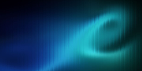 Wall Mural - Abstract blue and teal gradient wave with vertical line texture on dark background. Futuristic light pattern design for digital art and modern creative projects. Smooth glowing motion effect 