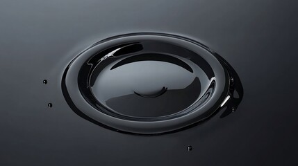 Black liquid ripple surreal surface tension