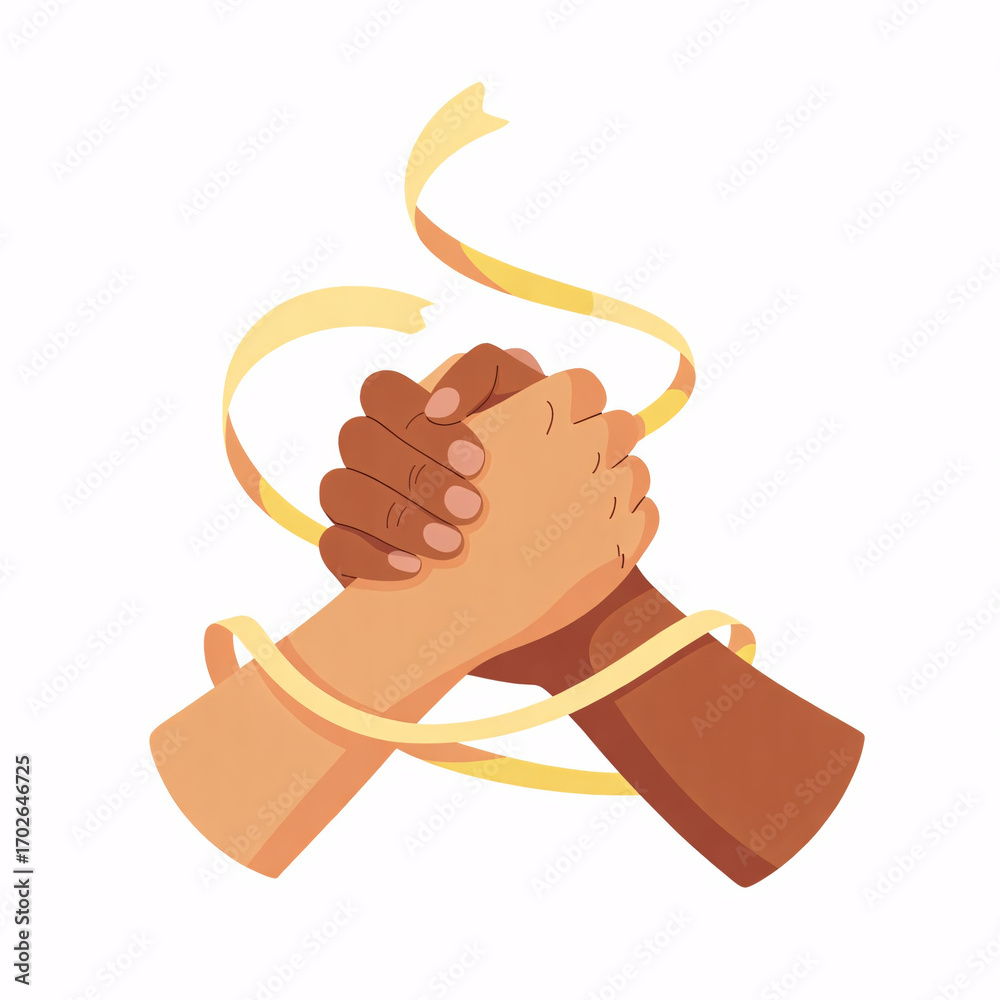 Diverse hands clasp in unity, a powerful symbol of connection, support ...