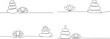 © 99 vector art - Set of Stones and Lotus flower one continuous line art, Vector illustration, One line art, Line art graphic style