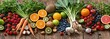 © Qazy - Fresh Fruits and Vegetables on Wooden Table