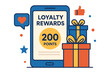 © mdalhazsarkar - Loyalty rewards program mobile app with gift boxes and points