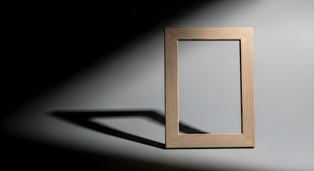 Empty Wooden Picture Frame