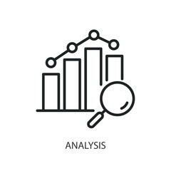 Wall Mural - Analysis thin line vector icons.