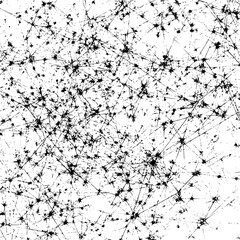 Abstract network connection pattern black and white complex web design intricate lines and nodes illustration