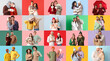 © Pixel-Shot - Collage of young couples in sweaters on color background