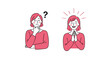 © Budi Studio - Confused woman transforming into joyful person showing clear decision and happiness