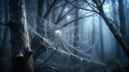 spider web in the forest