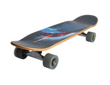 Skateboard icon isolated on a white background.