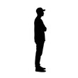 © pixelartis - 'Man Standing with Arms Crossed Silhouette Vector'