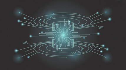 Circuit board technology vector design for ai artificial intelligence and digital network innovation concept