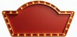 © Viktor - Retro sign frame with illuminated marquee bulbs. Red digital display panel with gold trim. Vintage cinema, casino, nightclub, circus border. Versatile for advertisement, promotion, party, event