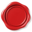 © Tegar Ramadhani - Blank red wax seal stamp for certificate or letter isolated on white background