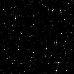 Wall Mural - Night Sky Full of Bright Stars Shining in the Dark Cosmos Background