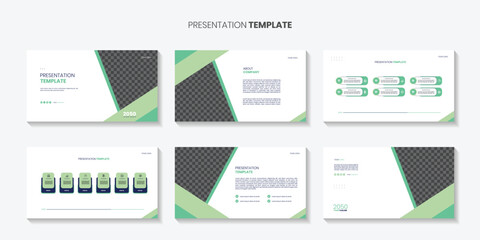 Wall Mural - Creative business presentation slides template design. Use for modern presentation background, brochure design, website slider, landing page, annual report, company profile